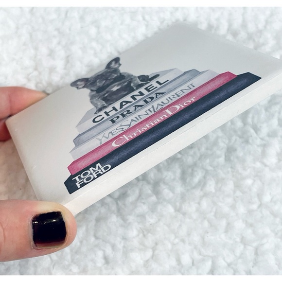 AMANDA GREENWOOD • Luxury Fashion Brand Frenchie Ceramic Coaster - Picture 7 of 9